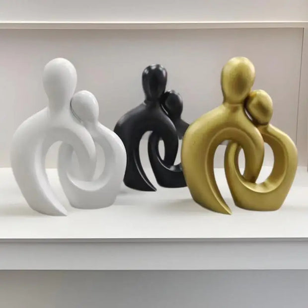 Abstract Hugging Couple Statue