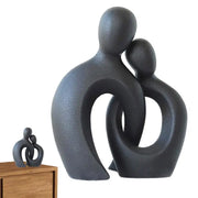 Abstract Hugging Couple Statue